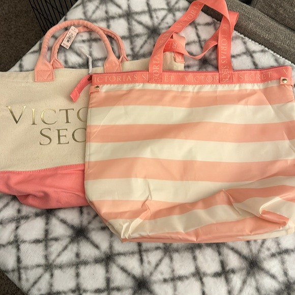 NEW Victoria’s Secret 2 in 1 Tote Bag set - canvas bag and cooler bag! - Picture 3 of 8
